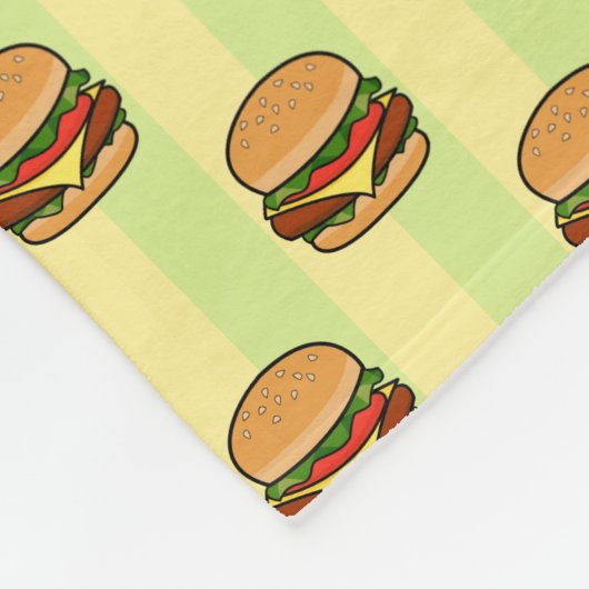 Couverture Polaire Motif Burger (Coin)