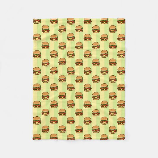 Couverture Polaire Motif Burger (Devant)