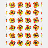 Couverture Polaire Motif Burger (Devant)