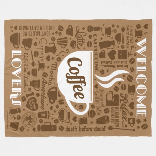 Couverture Polaire Motif café (Devant (Horizontal))