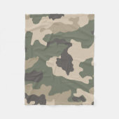 Couverture Polaire Motif Camo Vert (Devant)