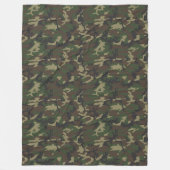 Couverture Polaire Motif Camo Woodland (Devant)