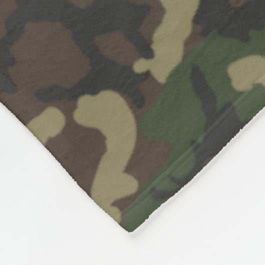Couverture Polaire Motif Camo Woodland (Coin)