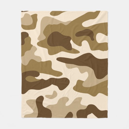 Couverture Polaire Motif camouflage beige (Devant)