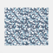 Couverture Polaire Motif camouflage Camo bleu dans les tons marine (Devant (Horizontal))