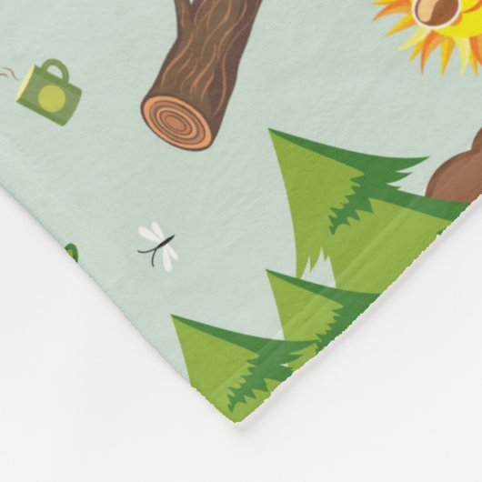 Couverture Polaire Motif campant (Coin)