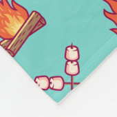 Couverture Polaire Motif Campfire et Marshmallow (Coin)