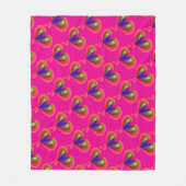 Couverture Polaire Motif cardiaque (Devant)