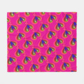 Couverture Polaire Motif cardiaque (Devant (Horizontal))