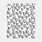 Couverture Polaire Motif cardiaque de peinture AVC (Devant)