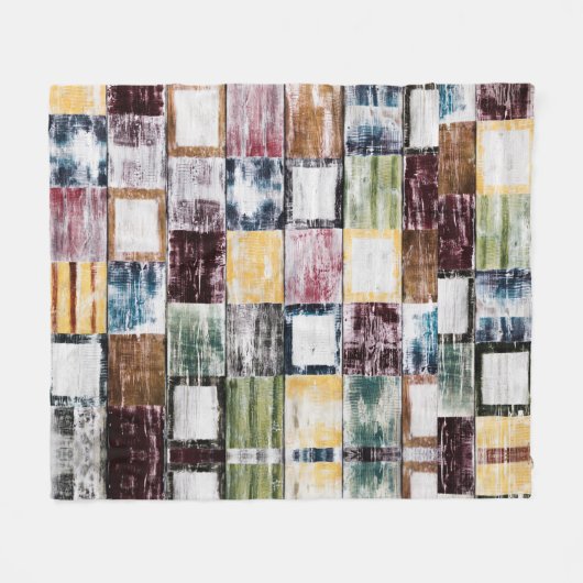Couverture Polaire Motif carré coloré (Devant (Horizontal))