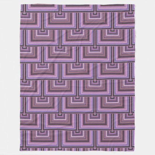 Couverture Polaire Motif carré rayures (Devant)