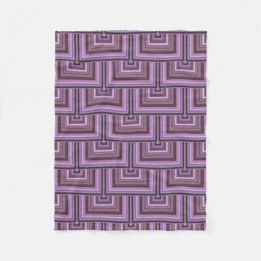 Couverture Polaire Motif carré rayures (Devant)