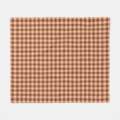 Couverture Polaire Motif carreaux marron Gingham rustique simple (Devant (Horizontal))