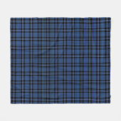 Couverture Polaire Motif carreaux tartan bleu rustique (Devant (Horizontal))