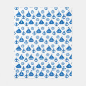 Couverture Polaire Motif Cartoon Sail Boat (Devant)