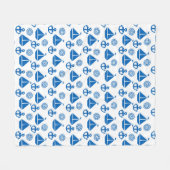 Couverture Polaire Motif Cartoon Sail Boat (Devant (Horizontal))