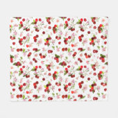 Couverture Polaire Motif cerise 1 (Devant (Horizontal))