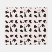 Couverture Polaire Motif Chats Noirs (Devant (Horizontal))