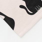 Couverture Polaire Motif Chats Noirs (Coin)