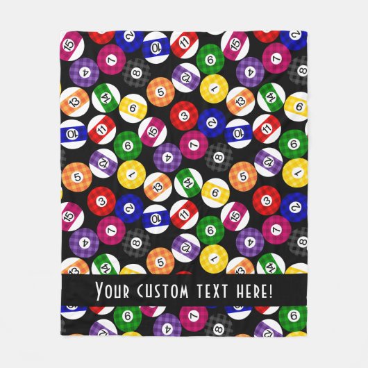 Couverture Polaire Motif Checkered de billards de style campagnard (Devant)