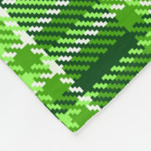 Couverture Polaire Motif Checkered de couleur verte (Coin)