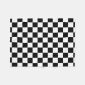 Couverture Polaire Motif checkered noir et blanc (Devant (Horizontal))