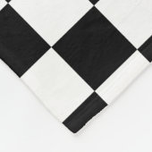 Couverture Polaire Motif checkered noir et blanc (Coin)