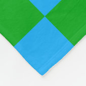 Couverture Polaire Motif chèque À damiers bleu vert (Coin)