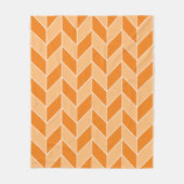 Couverture Polaire Motif Chevron de Pêche Orange Moderne (Devant)