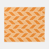 Couverture Polaire Motif Chevron de Pêche Orange Moderne (Devant (Horizontal))