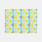 Couverture Polaire Motif Chevron Géométrique bleu bleu bleu Aqua (Devant (Horizontal))