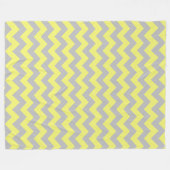Couverture Polaire Motif Chevron Jaune Clair Gris (Devant (Horizontal))