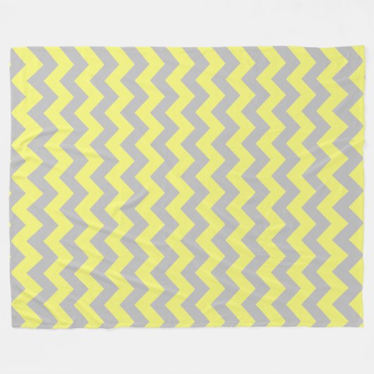 Couverture Polaire Motif Chevron jaune pâle gris (Devant (Horizontal))