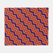 Couverture Polaire Motif chevron zigzag bleu orange  (Devant (Horizontal))