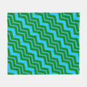 Couverture Polaire Motif chevron zigzag bleu vert (Devant (Horizontal))