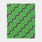Couverture Polaire Motif chevron zigzag vert violet (Devant)