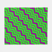 Couverture Polaire Motif chevron zigzag vert violet (Devant (Horizontal))
