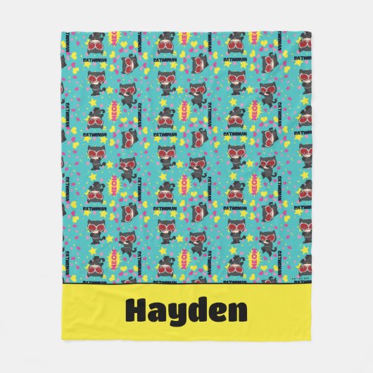 Couverture Polaire Motif Chibi Catwoman (Devant)