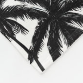Couverture Polaire Motif Chick Black + White Palm Tree (Coin)