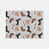 Couverture Polaire Motif chien Dachshund (Devant (Horizontal))