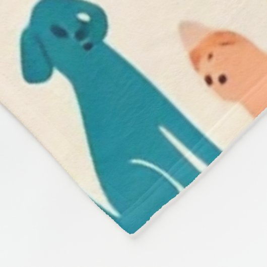 Couverture Polaire Motif chien et chat sans couture (Coin)