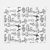 Couverture Polaire Motif chrétien (Devant (Horizontal))