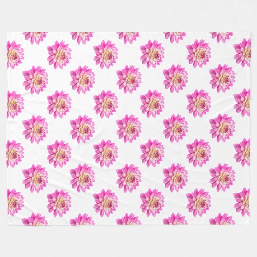 Couverture Polaire Motif Chrysanthemum - Couleur complète (Devant (Horizontal))