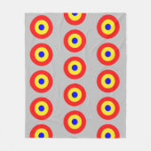 Couverture Polaire Motif cible Bullseye sur Grey (Devant)