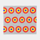 Couverture Polaire Motif cible Bullseye sur Grey (Devant (Horizontal))