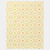 Couverture Polaire Motif circulaire à verrouillage géométrique rétro (Devant)