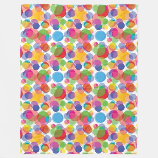Couverture Polaire Motif circulaire coloré (Devant)