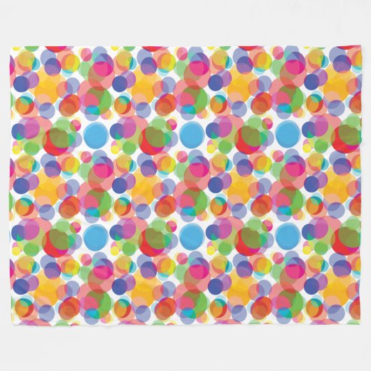 Couverture Polaire Motif circulaire coloré (Devant (Horizontal))