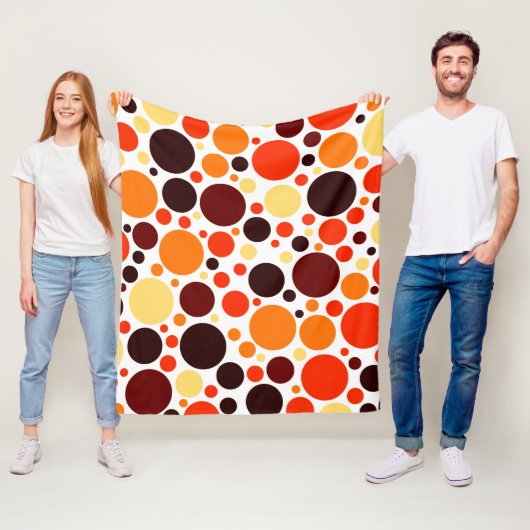 Couverture Polaire Motif circulaire rétro (En situation)